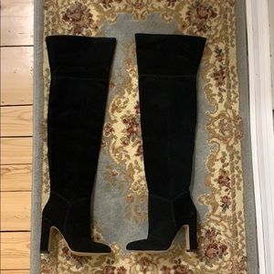 Aldo suede black over the knee boots